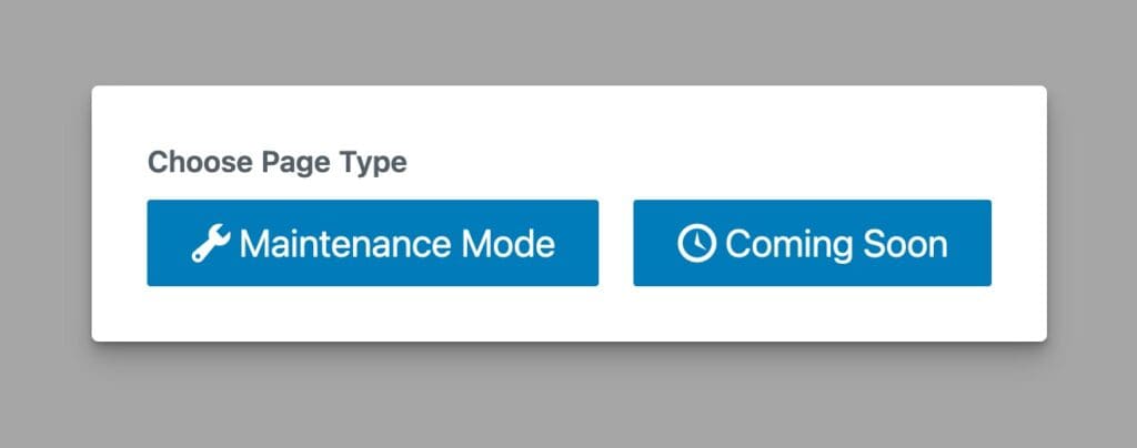 Choose Page Type