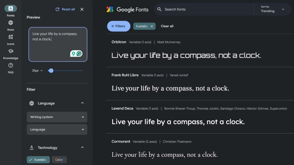 Google Fonts