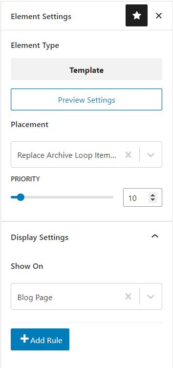 replace archive loop item template type