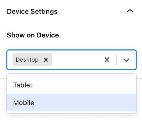 device settings