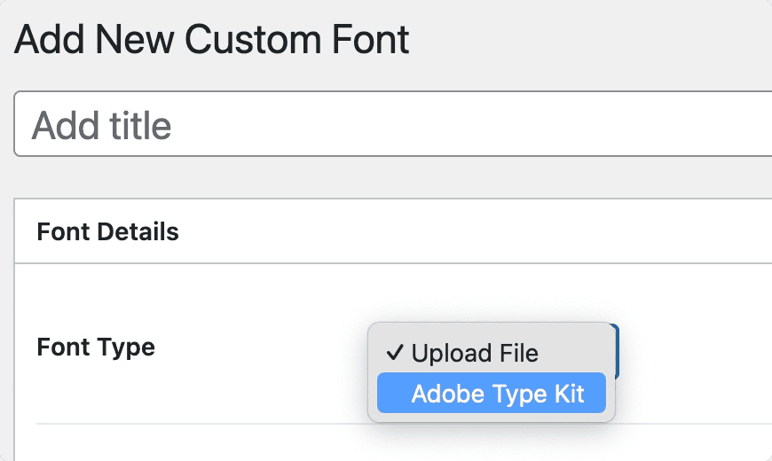 Adobe Type Kit