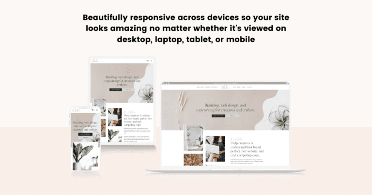 The responsiveness image of the Elodie child theme